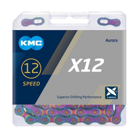 KMC　X12 AURORA BLUE 126リンク　12速対応