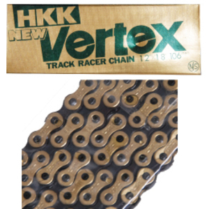 HKK Vertex track racer chainオロ【ゴールド】 NJS 1/2"×1/8"